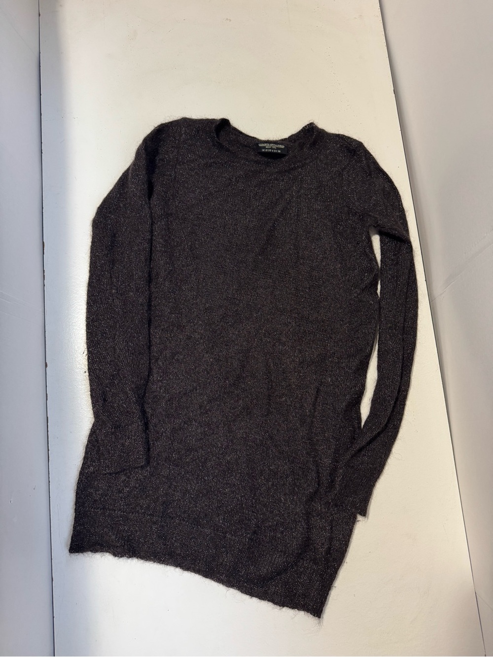 All Saints Mohair Metallic Sweater Sheer Womens Size 6